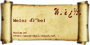 Weisz Ábel névjegykártya