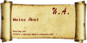 Weisz Ábel névjegykártya